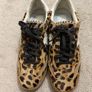 Leopard Print Sneakers with Black Laces